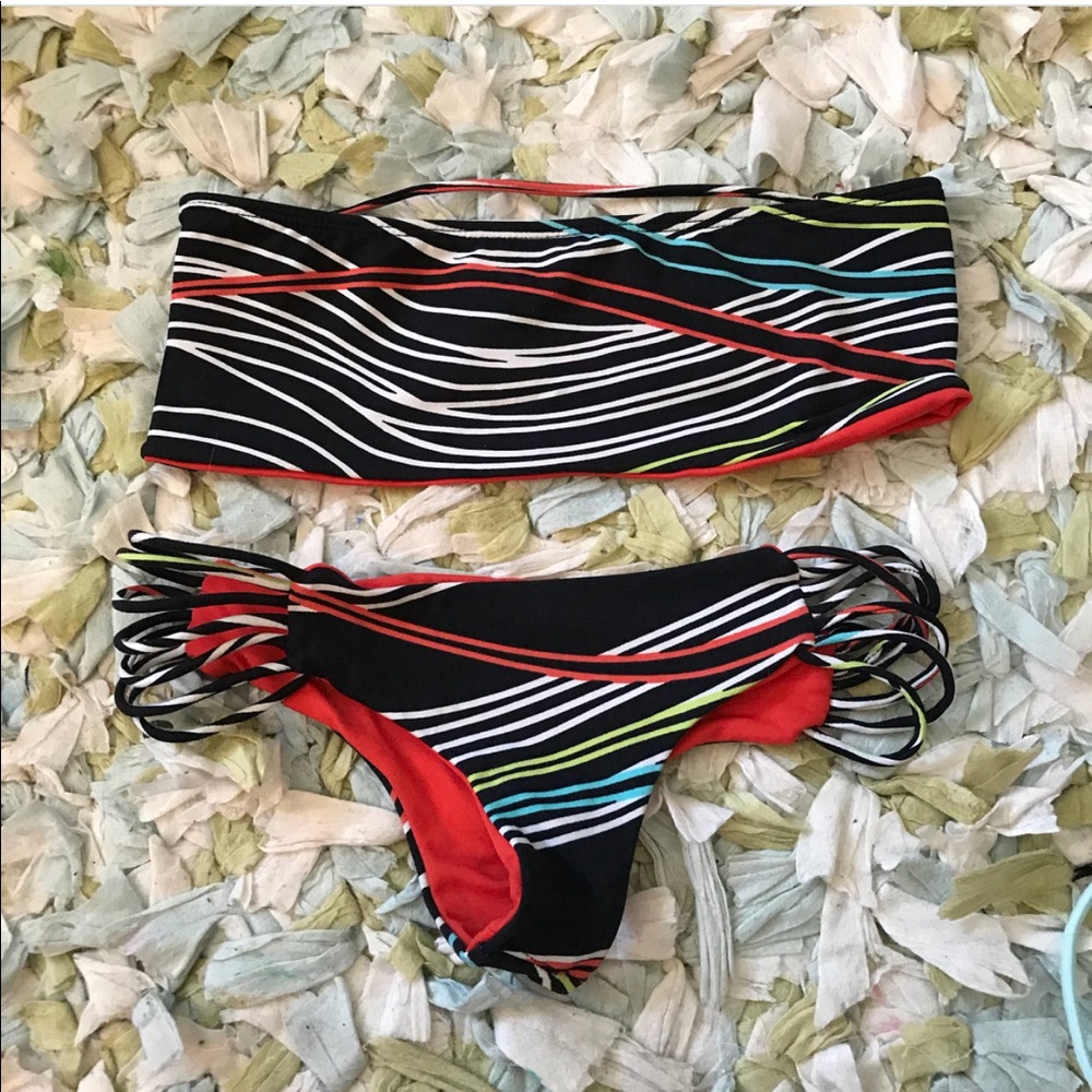 San Lorenzo stripe reversible set